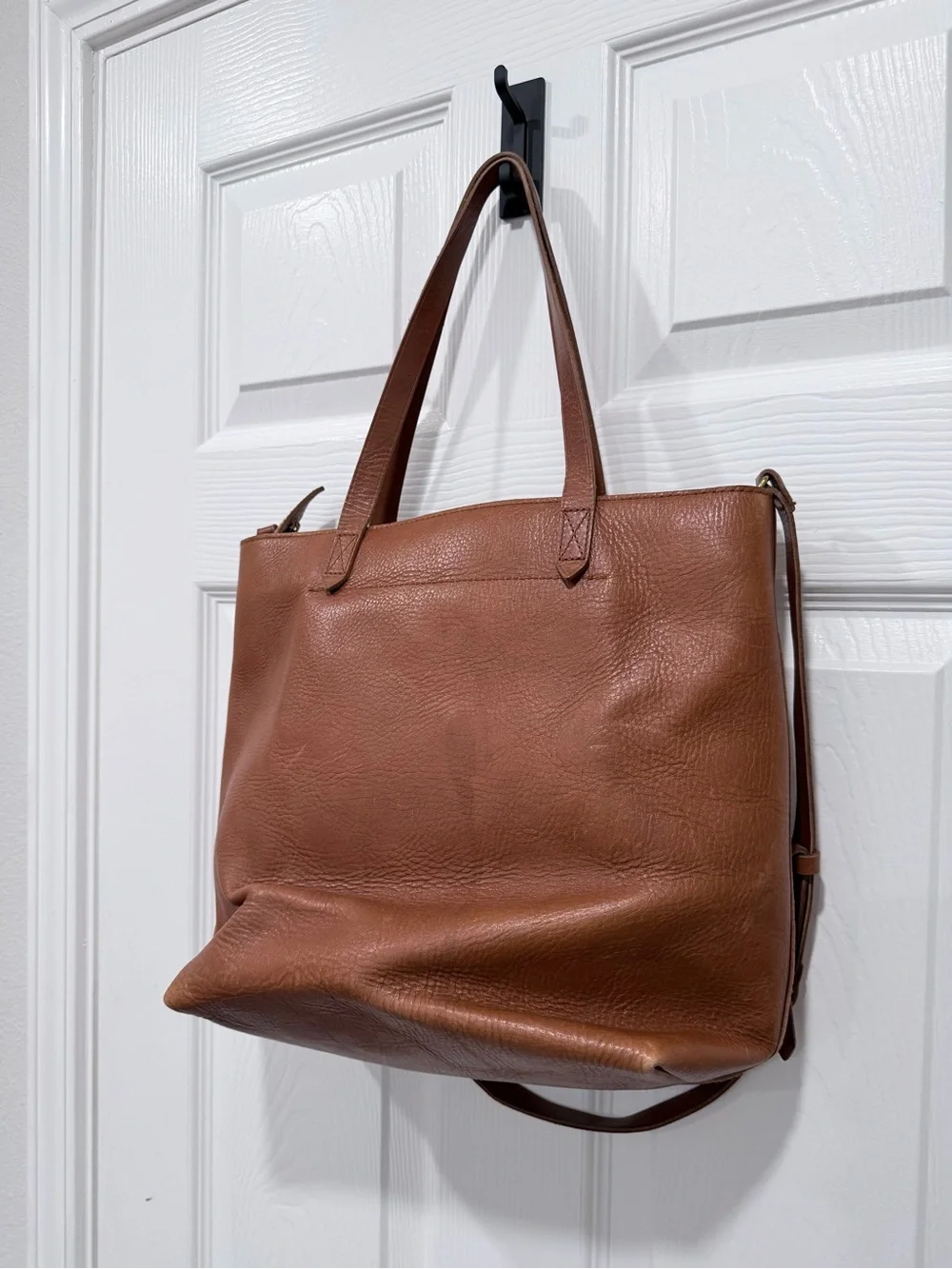 Madewell Brown Leather Handbag with Top Handles